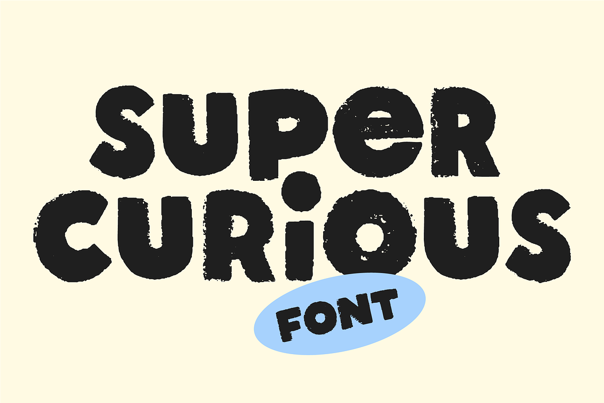 Super Curious - Textured Retro Font, a Font by Studio Funshop by Kelli (Photo 1 of 14)