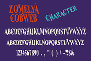 Zomelya Cobweb Horror Display Typefa, a Font by IHDSTD (Thumbnail 6 of 6)