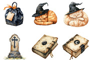 Beige & Black Halloween Clipart, an Illustration by DreamArtGraphic (Thumbnail 3 of 5)
