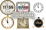 Countdown Clock Clipart, a Seasonal Illustration by Creative design (Thumbnail 1 of 7)