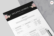 Floral CV Design, a Resume Template by Emaholic Template (Thumbnail 4 of 5)