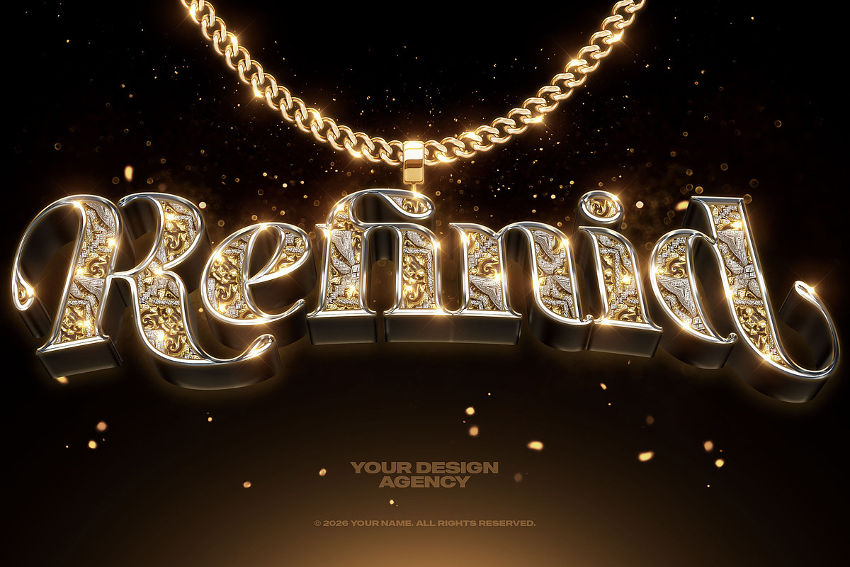 Bling Bling Gold Text Effects Vol 03, a Layer Style Add-On by Hyperpix Productions (Photo 8 of 19)