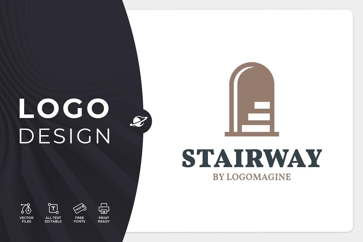 Stairway Logo Template, a Branding & Logo Template by LOGOMAGINE (Photo 1 of 16)
