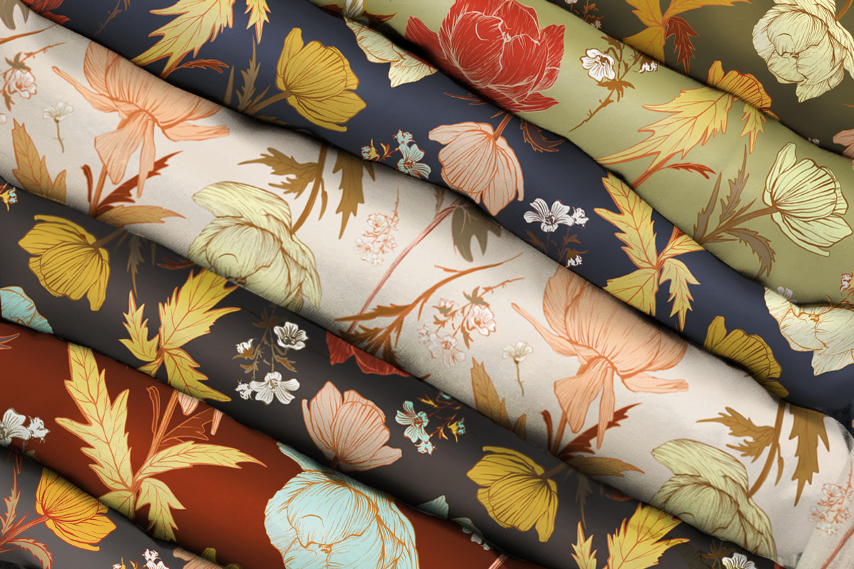 Vintage October retro fall pattern, a Pattern Graphic by Vero Arts (Photo 2 of 9)