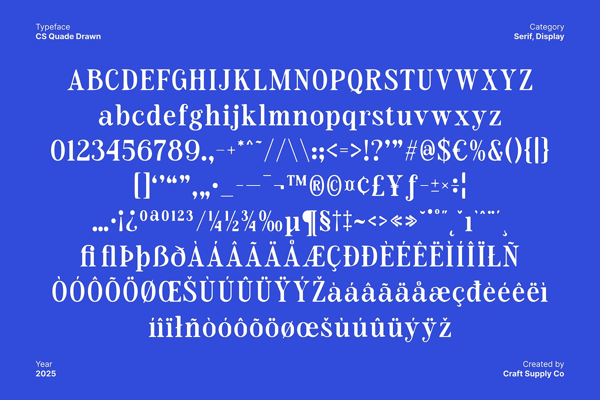 CS Quade Drawn, a Serif Font by Craft Supply Co. (Photo 8 of 8)