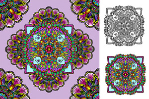 Seamless Pattern. Boho Style.