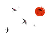 Sumi-e ink painting. Minimalism., an Illustration by Elina_Li (Thumbnail 29 of 38)