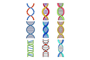 Dna helix structures genomics, an Illustration by pikepicture