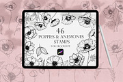 Poppies & Anemones Procreate Stamps, a Brush Add-On by Dervik Art Store (Thumbnail 1 of 9)