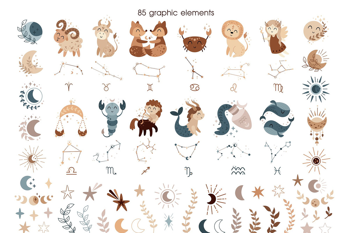 Zodiac baby collection, an Object Illustration by JulzaArt (Photo 2 of 10)