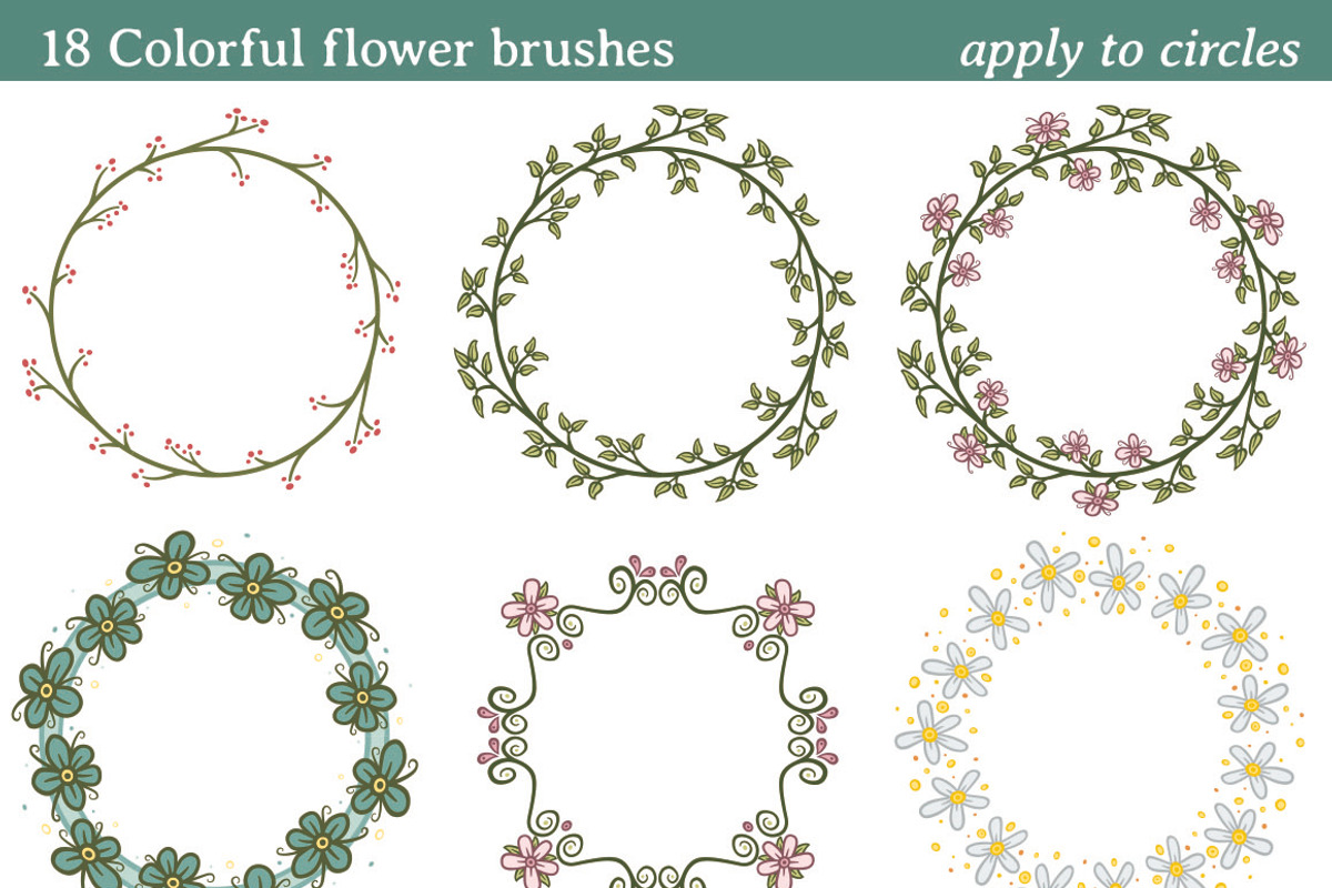 18 Colorful flower brushes, a Brushes & More by javi.ruiz (Photo 5 of 5)
