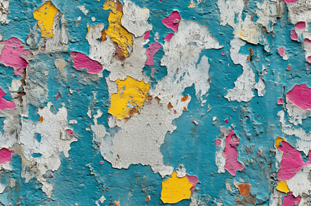 Seamless worn paint concrete weathered wall with peeling paint in vibrant color, a Texture Graphic by Textures & Backgrounds