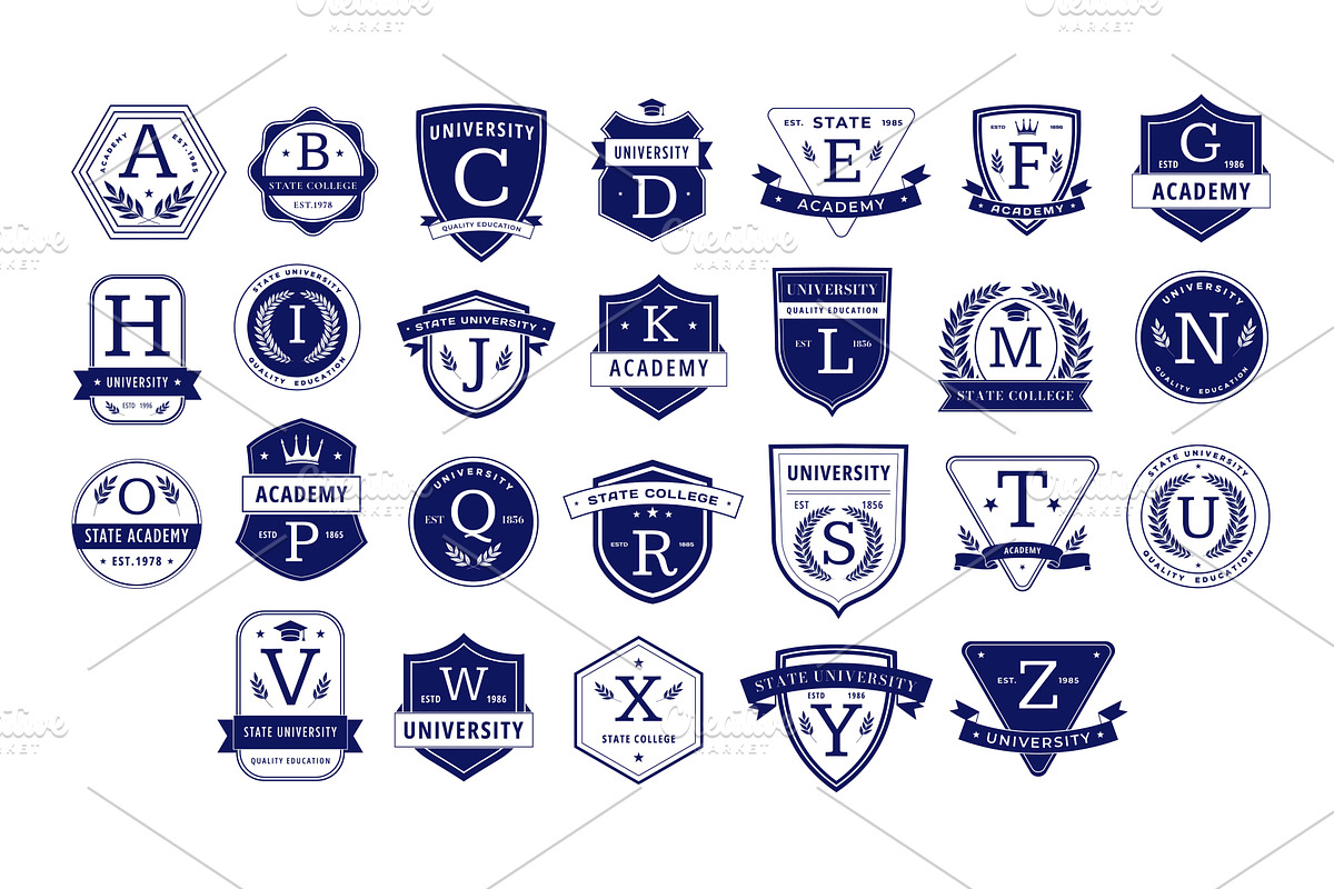 Education monogram. Alphabetical, an Education Illustration by winwin.art