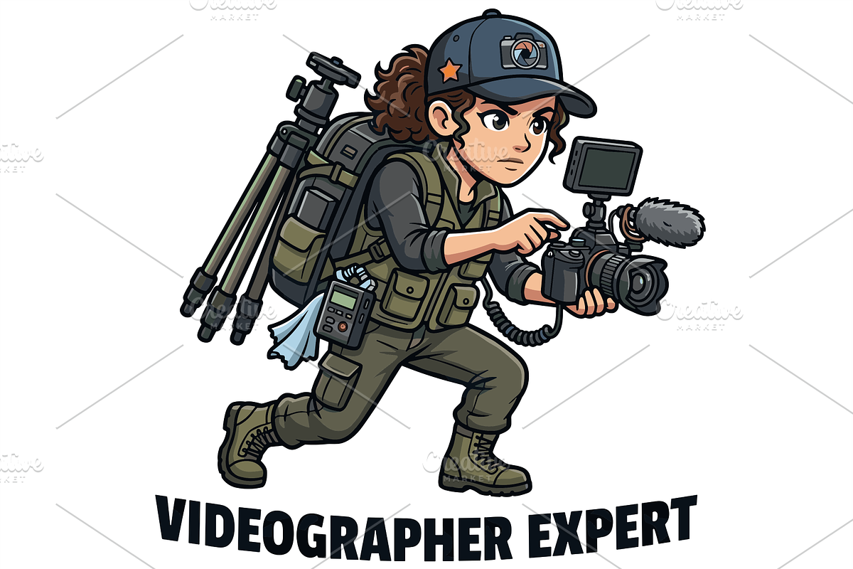 Creative Media Expert Mascot Logo, a Technology Illustration by Izdihaar_Studio (Photo 2 of 3)