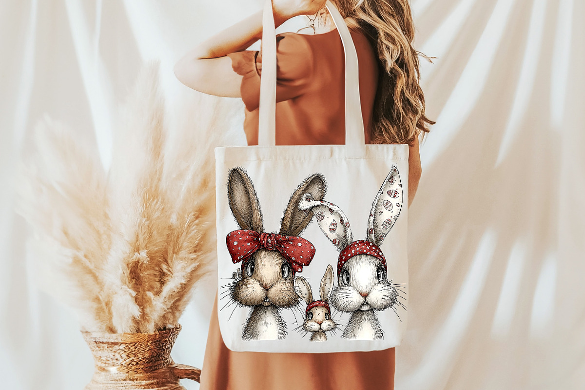 Easter Bunny Clipart Rabbit Png, an Illustration by DreamCafeArt (Photo 3 of 8)