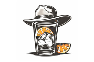 Cowboy Hat Cocktails: Illustrations