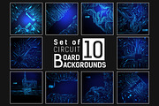 -50% Circuit boards backgrounds set, a Background Graphic by frost_newt (Thumbnail 1 of 11)