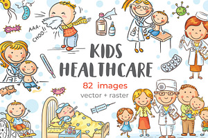 Healthcare bundle, kids and doctors