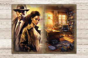 Detective Junk Journal Kit, a Person Illustration by GlamArtZhanna
