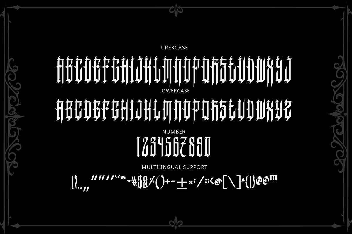 Sauronking + Decorative bonus, a Blackletter Font by dansdesign (Photo 3 of 7)