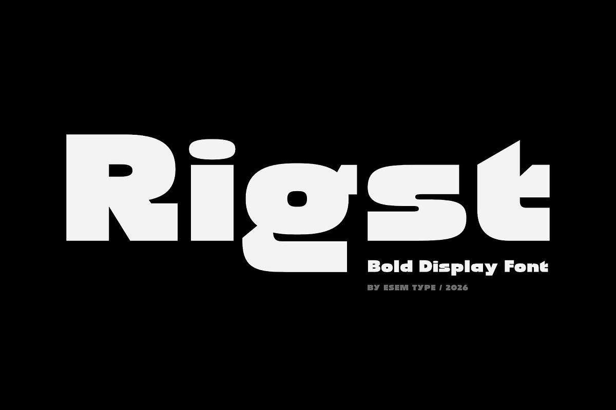 Rigst | Bold display font, a Sans Serif Font by ESEM (Photo 1 of 7)