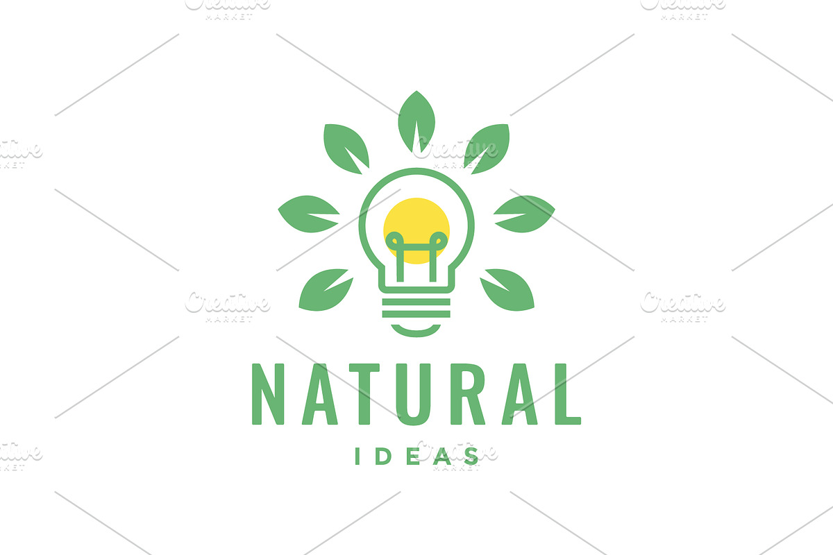 leaves idea creative bulb lamp logo, a Branding & Logo Template by devastd