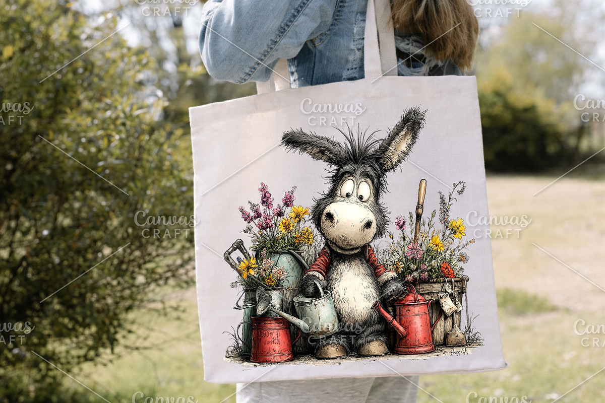 Whimsical Spring Donkey Clipart PNG, an Illustration by Canvas Craft (Photo 6 of 7)