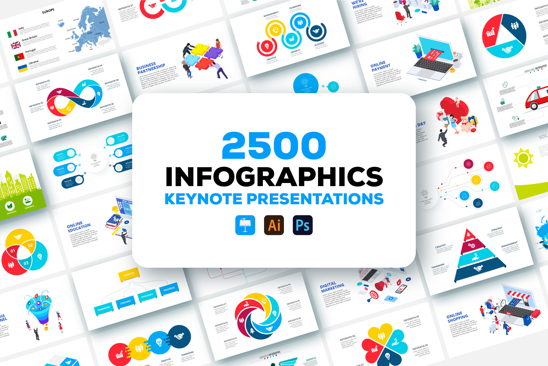 Keynote Infographics Templates, a Presentation Template by Abert