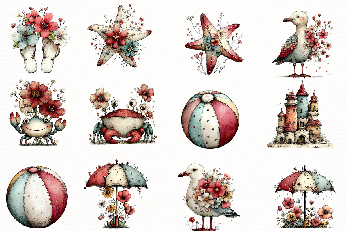 Whimsical Summer Clipart, an Illustration by Designworld (Photo 5 of 5)