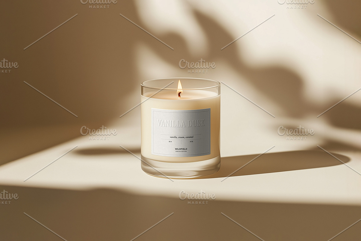Transparent Candle Mockup Bundle, a Packaging Mockup by Wildfield Studio (Photo 13 of 17)