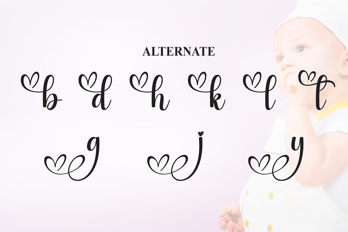 Cutebaby | Script Font, a Handwritten Font by Scratchones (Photo 8 of 9)