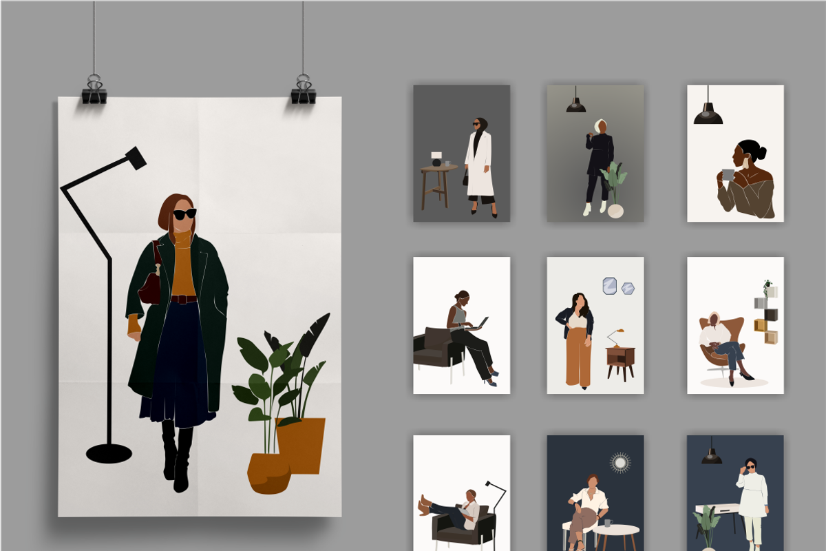 business collection, female boss, a Work Illustration by Yana_mide (Photo 4 of 7)