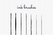 Handdrawn Ink Brushes Illustrator, a Brush Add-On by Bene's shop (Thumbnail 3 of 5)