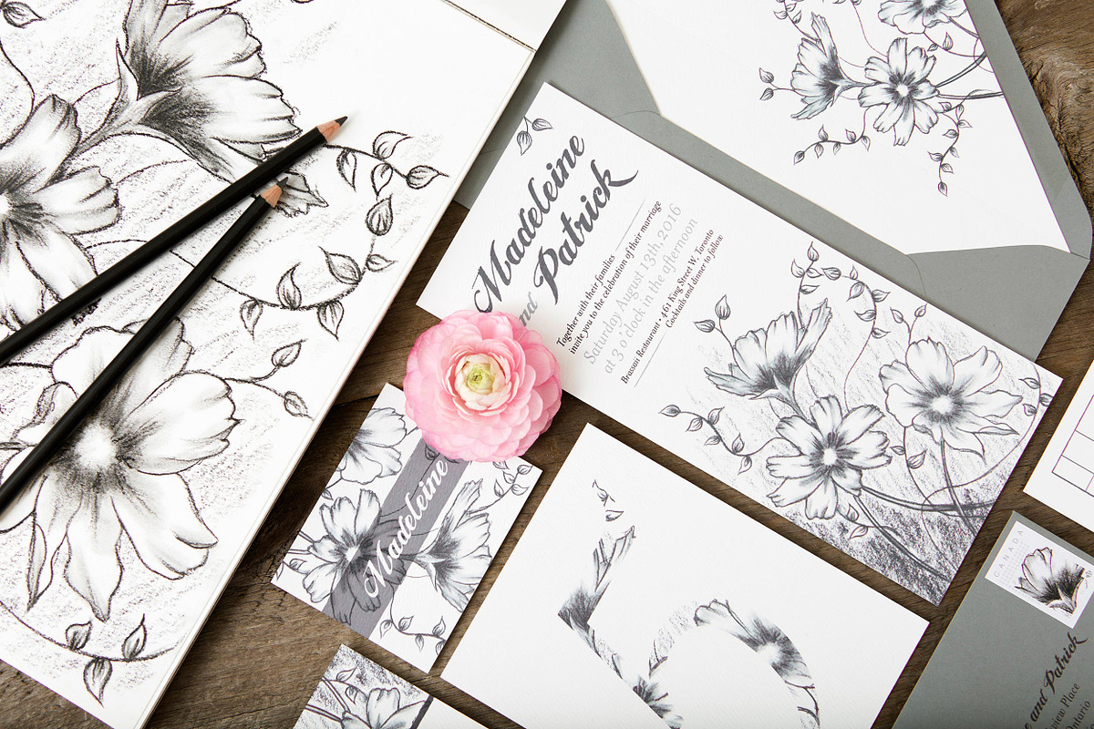 Wild Flowers Wedding Suite, an Invitation Template by Laura K Invitations (Photo 1 of 6)