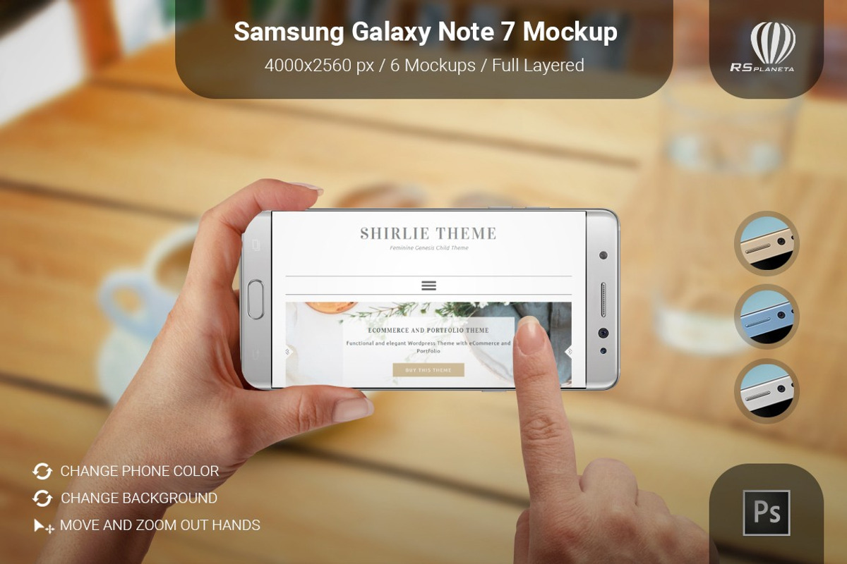 Samsung Galaxy Note 7 Mockup, an Android Mockup by RSplaneta (Photo 8 of 10)