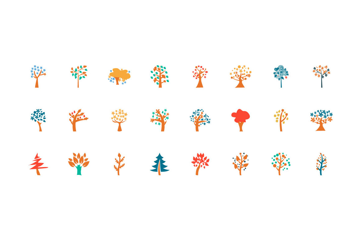 125+ Trees Colored Icons, a Solid Icon by Creative Stall (Photo 4 of 4)