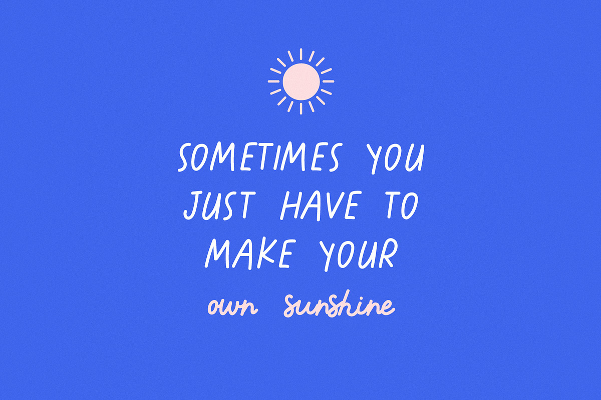 Little weekend | Handwritten font, a Handwritten Font by JuliaVolkova (Photo 2 of 7)