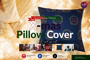 Christmas Pillow Cover Mock-ups Set