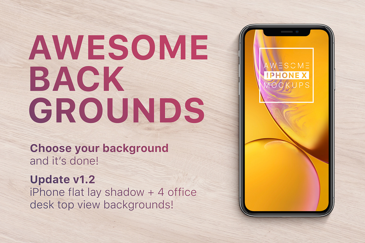 iPhone X Mockup - Front View, an iPhone Mockup by Mockups & Illustrations (Photo 14 of 17)