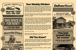 2 Page Newspaper Template