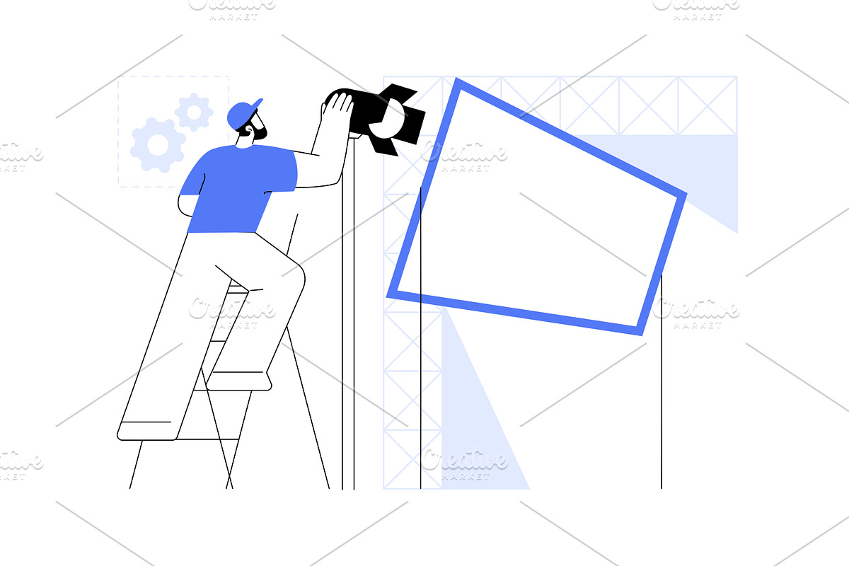 Lighting equipment isolated cartoon, a Technology Illustration by ...