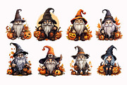 Halloween Fall Gnome Witch Bundle, a Seasonal Illustration by Creative Arslan (Thumbnail 3 of 9)