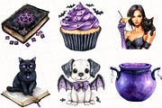 Purple Halloween Sublimation Clipart, an Illustration by OK Design (Thumbnail 5 of 5)
