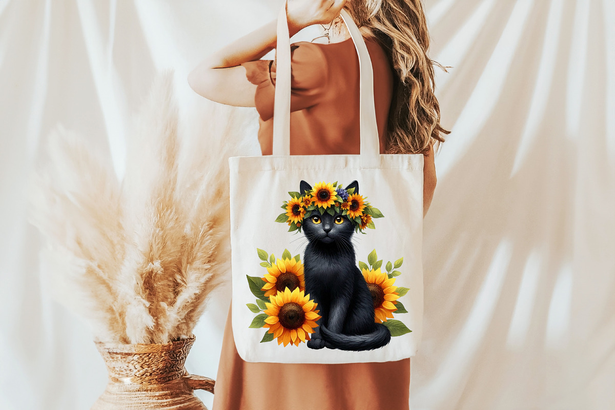 Autumn Black Cat Clipart, an Illustration by Pixels.Craft (Photo 7 of 7)