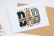 DAD Husband Hero Legend, Fathers Day, a Seasonal Illustration by Canvas Craft (Thumbnail 6 of 6)
