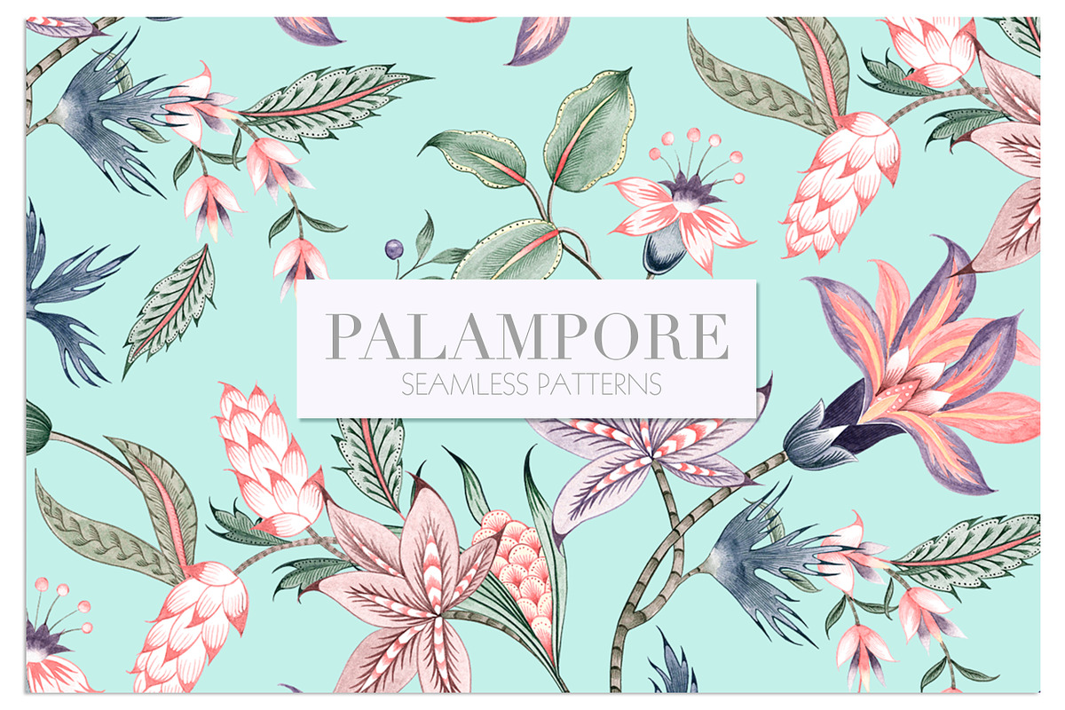 Palampore seamless watercolor print!, an Illustration by TSTUDIO (Photo 7 of 8)