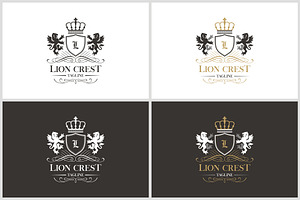 Lion Crest Logo Template