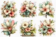 Tropical Whimsical Flowers Clipart, an Illustration by Craft Nest (Thumbnail 3 of 12)