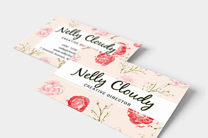 Watercolor Creative Business Card, a Business Card Template by land art
