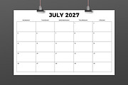 2027 11x17 Inch MON-FRI Calendar, a Stationery Template by Running With Foxes (Thumbnail 3 of 5)
